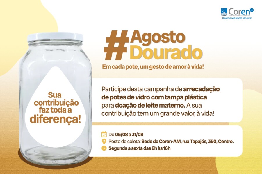 no-agosto-dourado-coren-am-inicia-arrecadacao-de-potes-de-vidro-para-doar-a-postos-de-coleta-de-leite-materno
